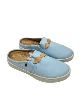 Spenco | Audrey Blue Canvas Orthotic Comfort Slip On Mules Clogs